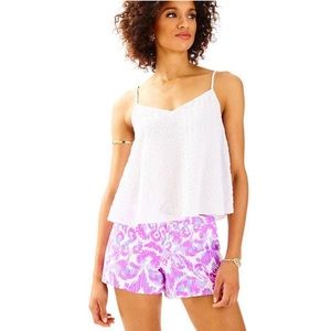 Lilly Pulitzer Amethyst Flamingo Beach Bathers Adie Shorts